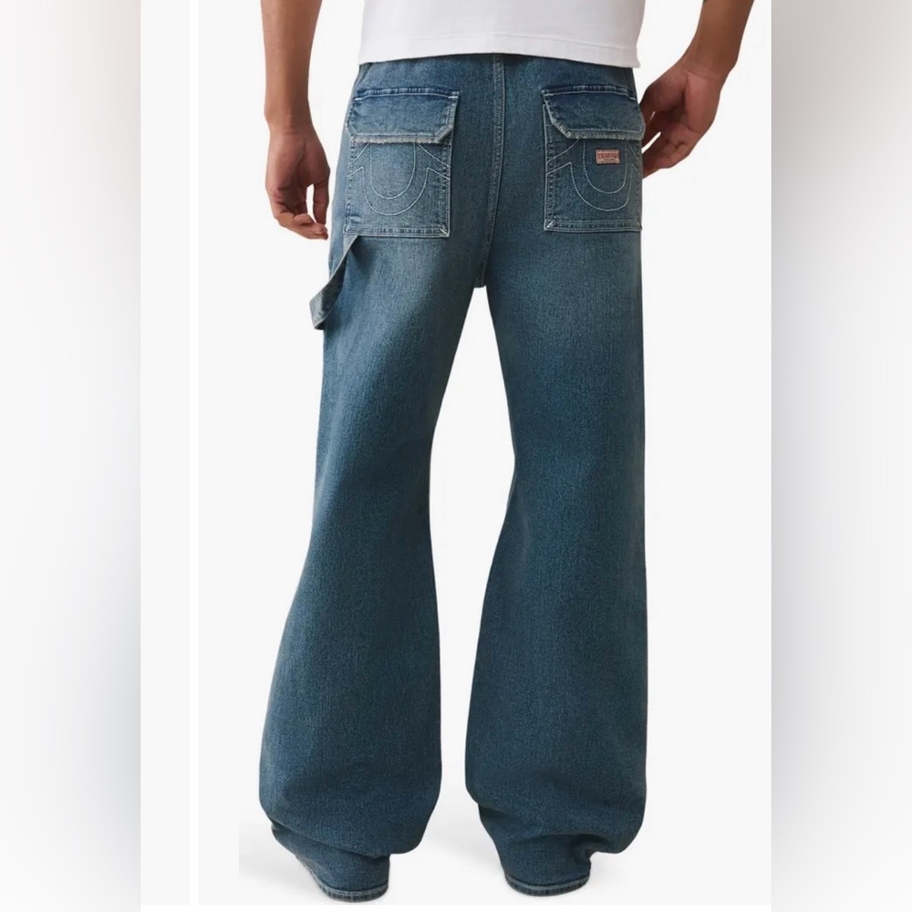 True Religion Vinny Ultra Baggy Carpenter Jeans Size 36 NWT Y2K Skater - Picture 3 of 11